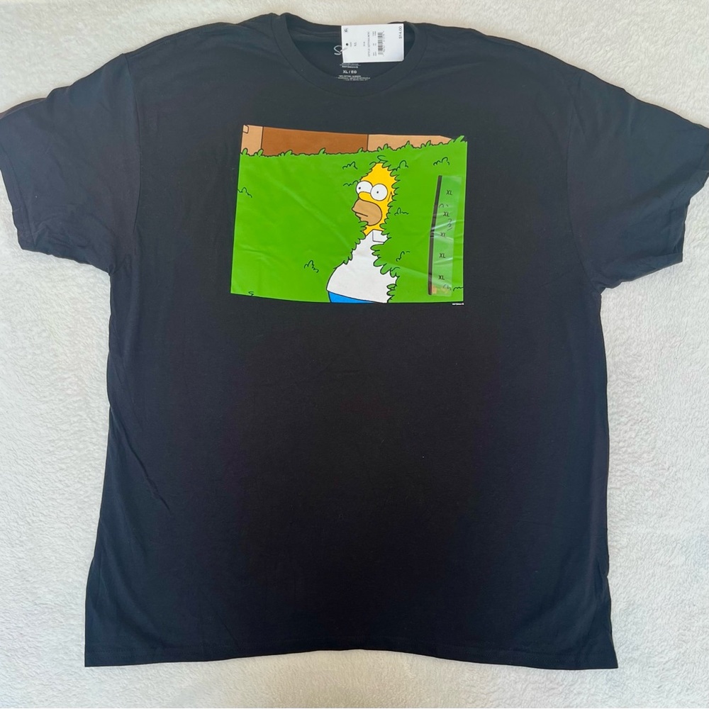 Black Graphic Tee with Cartoon Print